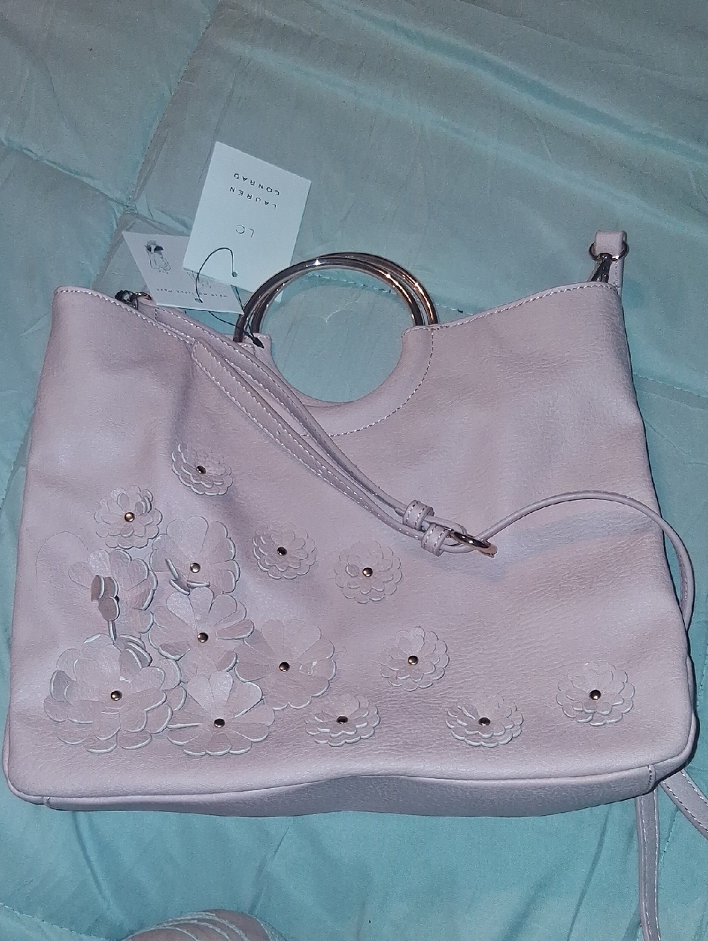 TODAY ONLY PRICE!!! Mothers Day Gift LC Light Pink Floral Bag Orig price $69 NWT
